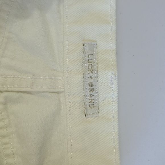 Lucky Brand Skirt Women 6/28 White Denim Cut Off Mid Rise Mini Short Button Fly - Picture 5 of 11